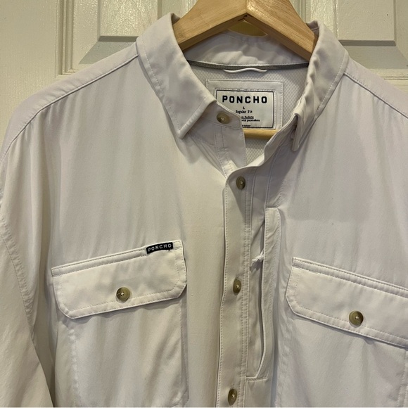 Poncho Men's Size L Long Sleeve White The Iceman Regular Fit Outdoor Fishing - Picture 8 of 11